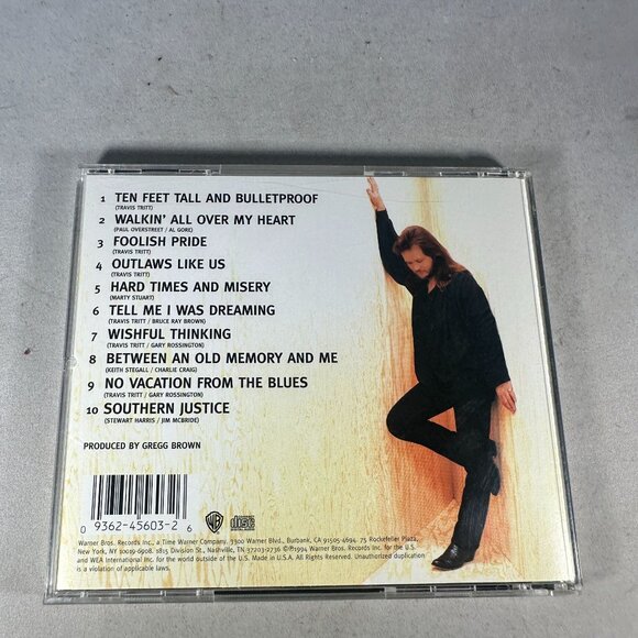 Travis Tritt Ten Feet Tall And Bulletproof CD Country Music Album 1994 Warner - Picture 2 of 3